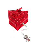 Bandana Bib with pacifier holder - Paisley 