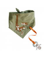 Bandana Bib with pacifier holder - Fox Family 