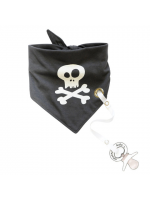 Bandana Bib with pacifier holder - Pirate