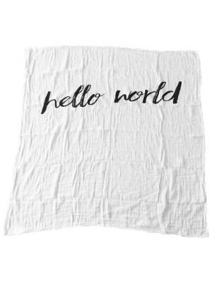 Modern Burlap Swaddle Hello