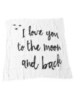 Modern Burlap Filt I love you to the moon and back