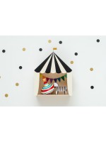 Mini circus box "clear the ring!" Black/white