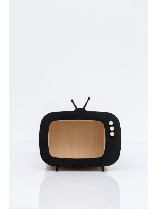 TV shelf mini teevee black
