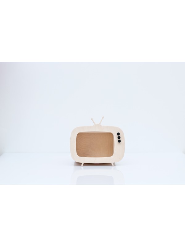 TV shelf mini teevee wooden