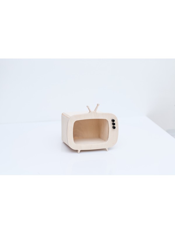 TV shelf mini teevee wooden